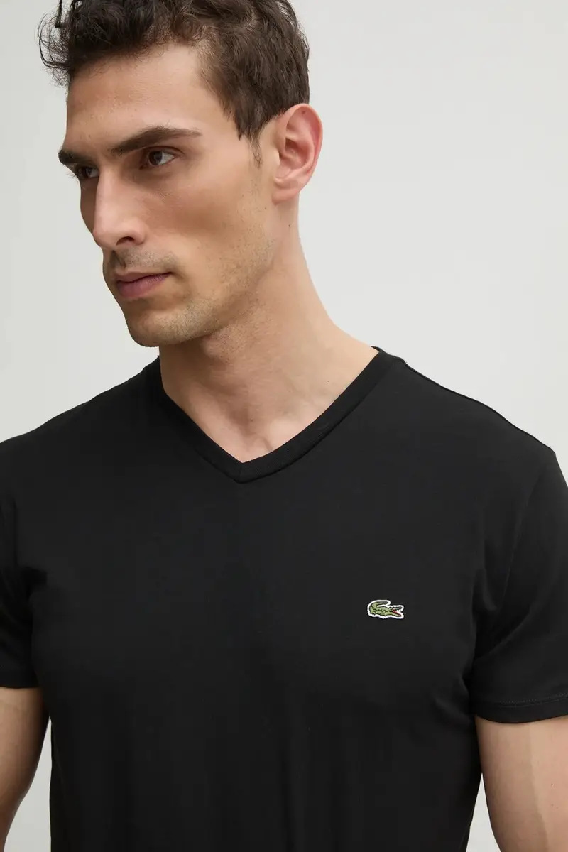 Lacoste T-shirt Uomo Nero 3426582 miniatura 4