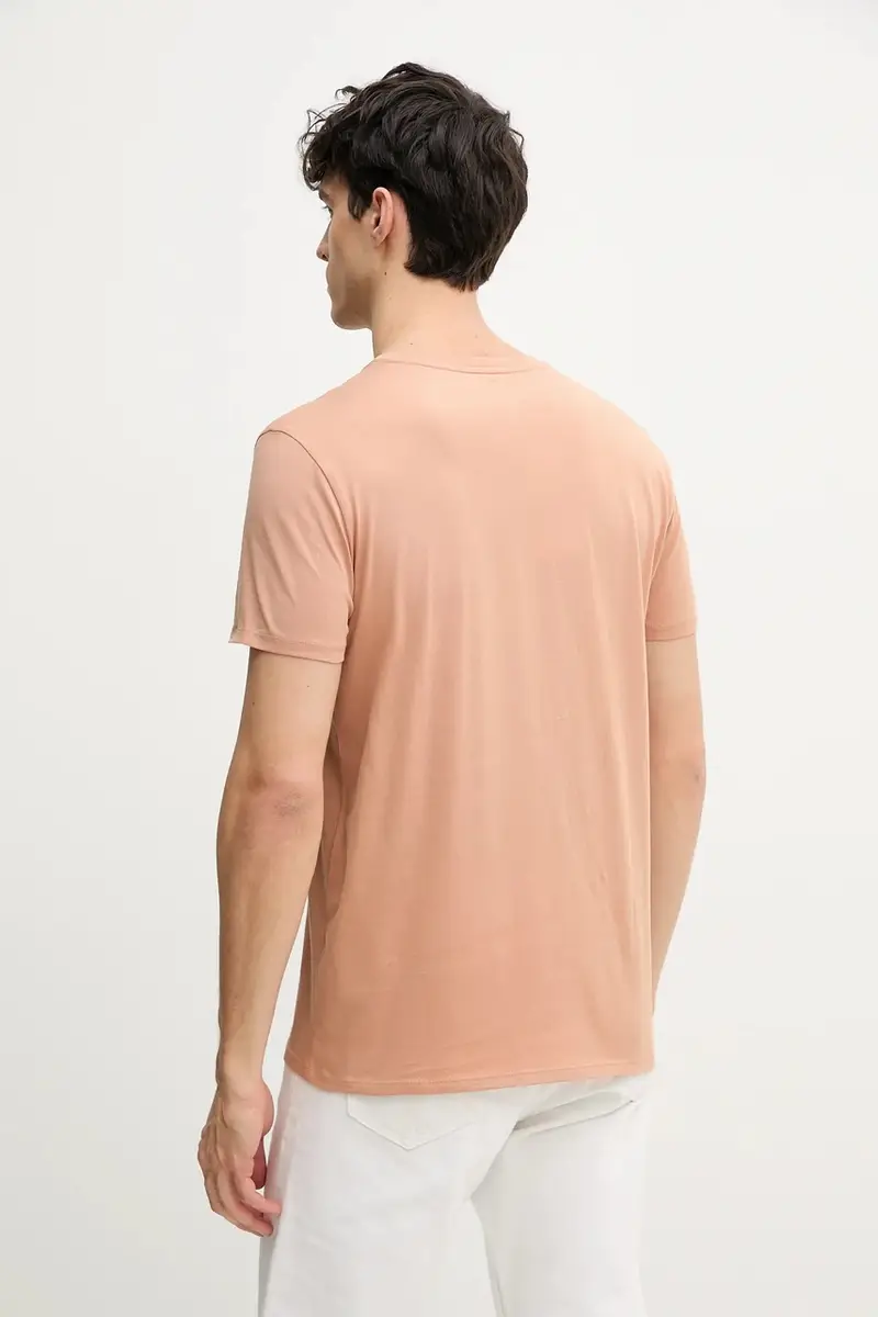 Lacoste T-shirt Uomo Arancione 2808507 miniatura 3