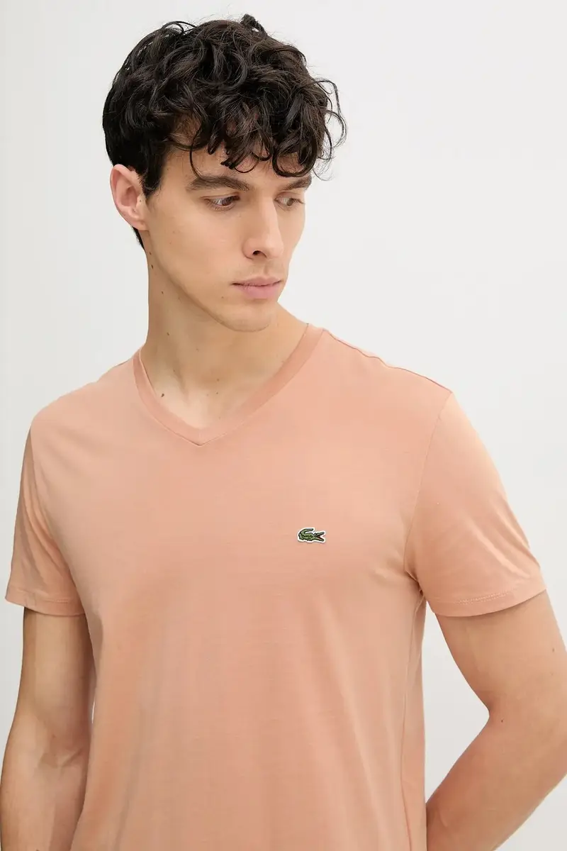 Lacoste T-shirt Uomo Arancione 3423279 miniatura 4