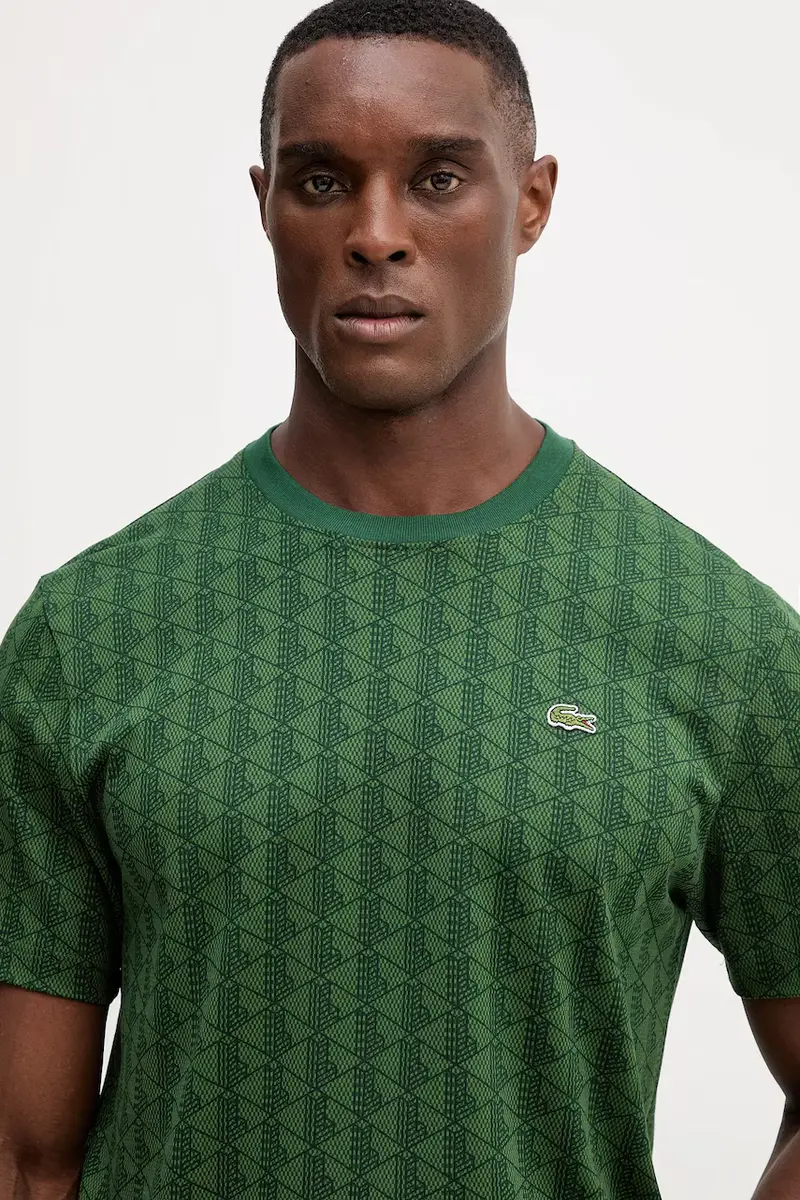 Lacoste T-shirt Uomo Verde 3427793 miniatura 4
