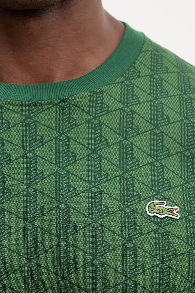 Lacoste T-shirt Uomo Verde 3427793 miniatura 5