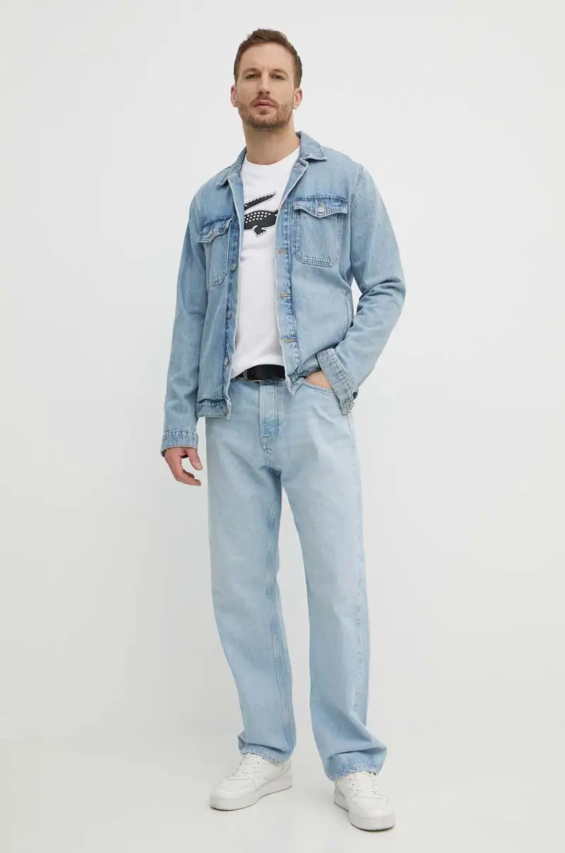 Lacoste T-shirt Uomo Beige 3423353 miniatura 2