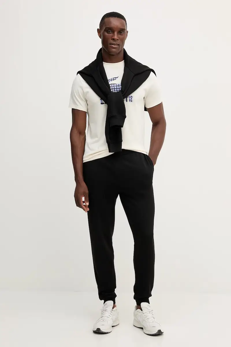 Lacoste T-shirt Uomo Beige 3423451 miniatura 2