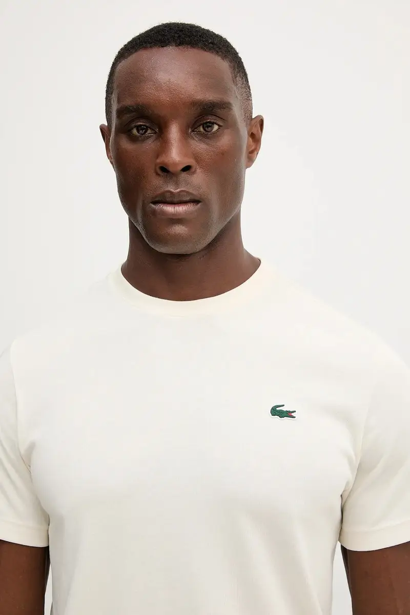 Lacoste T-shirt Uomo Beige 3423466 miniatura 4