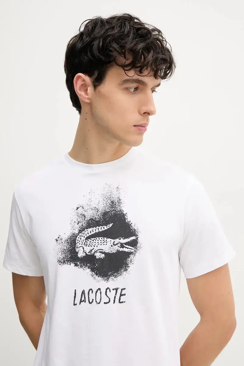 Lacoste T-shirt Uomo Bianco 3423583 miniatura 4