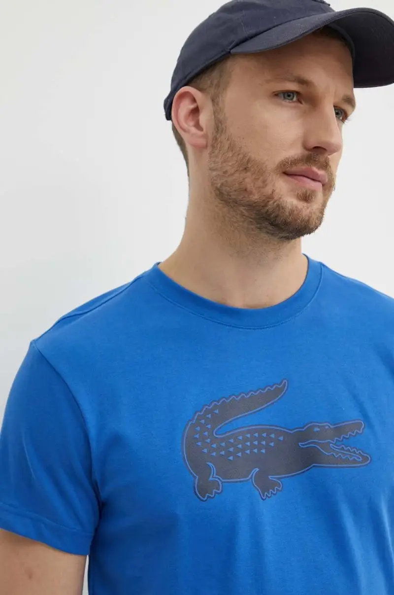 Lacoste T-shirt Uomo Blu 3423673 miniatura 4