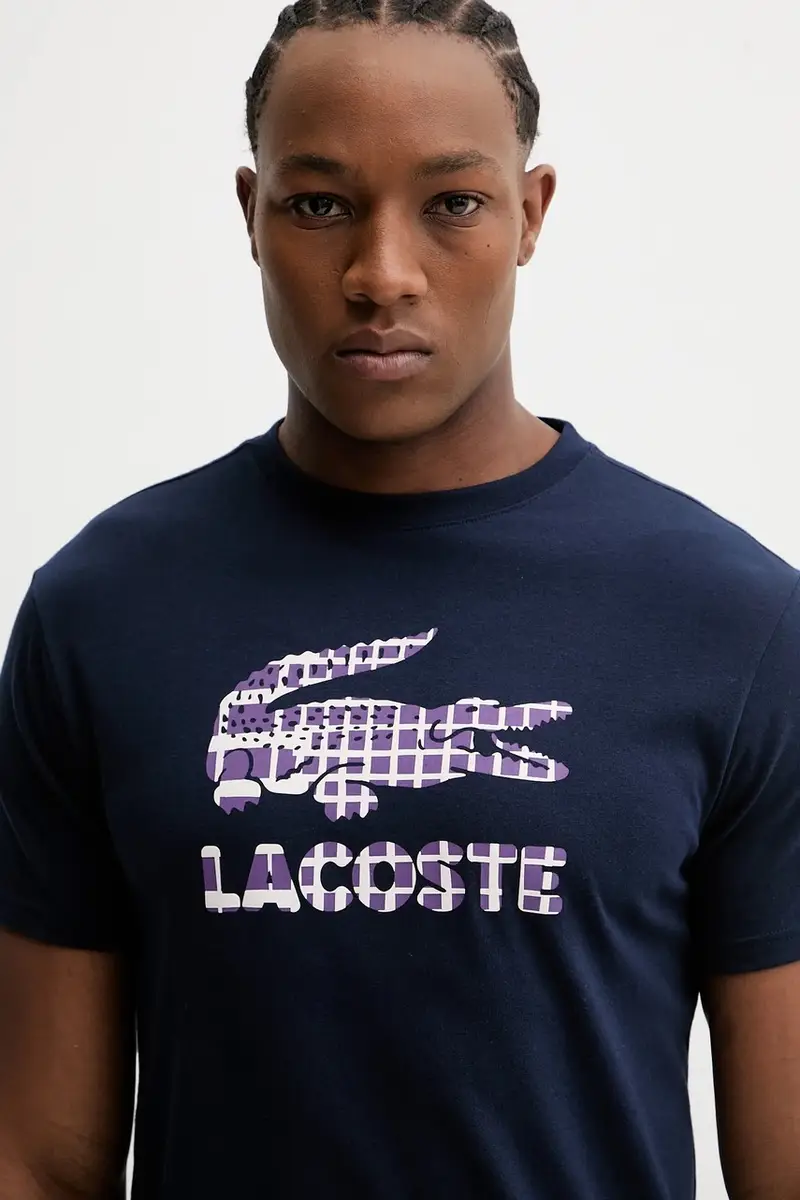 Lacoste T-shirt Uomo Blu 3424111 miniatura 4