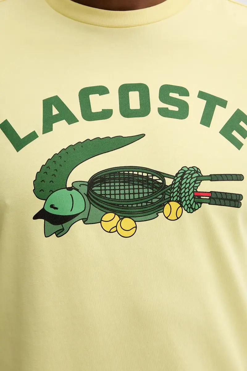 Lacoste T-shirt Uomo Giallo 3424426 miniatura 5
