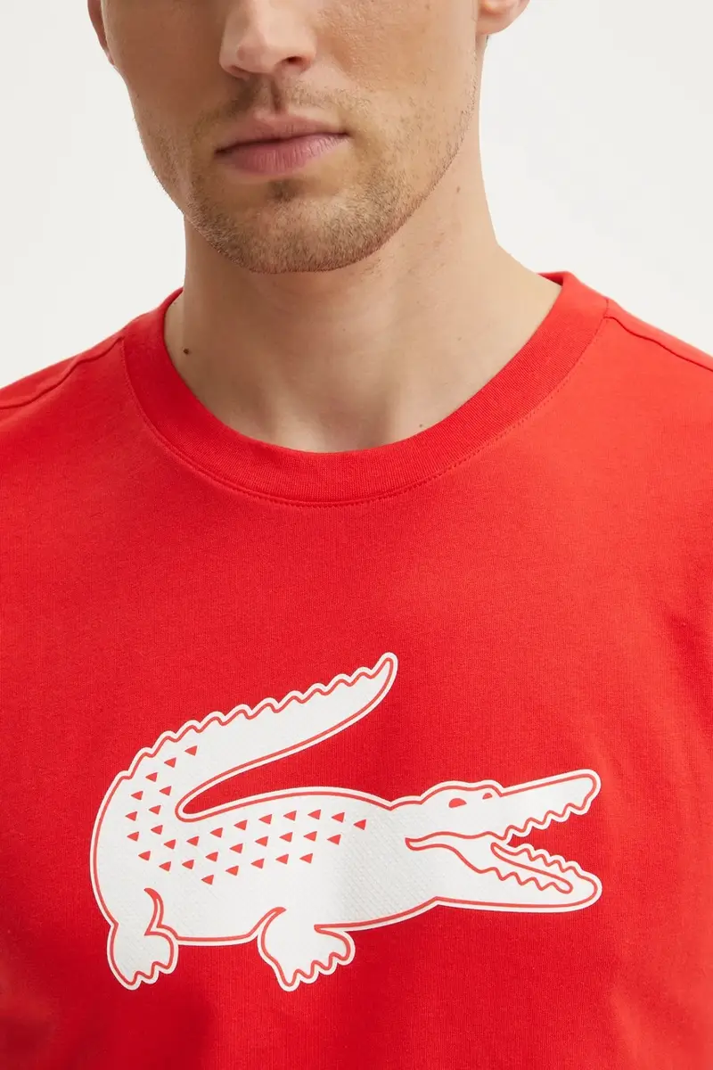 Lacoste T-shirt Uomo Rosso 3427696 miniatura 4