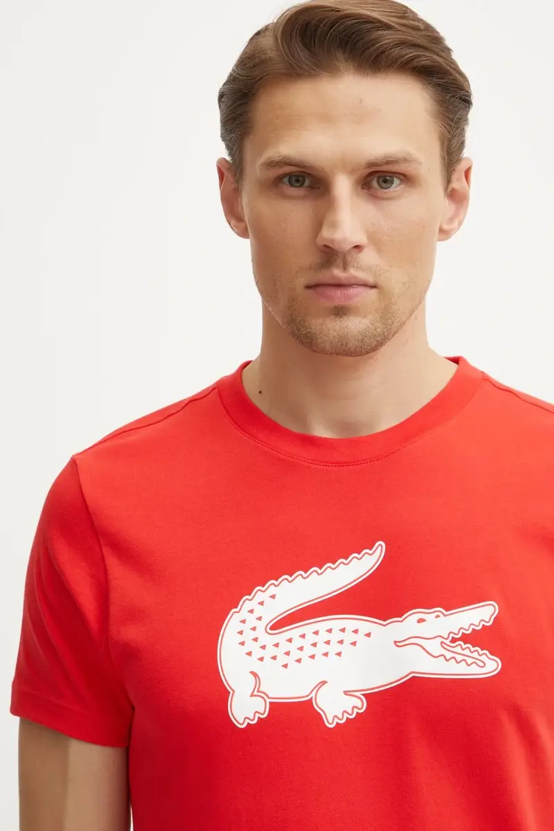 Lacoste T-shirt Uomo Rosso 3427696 miniatura 5
