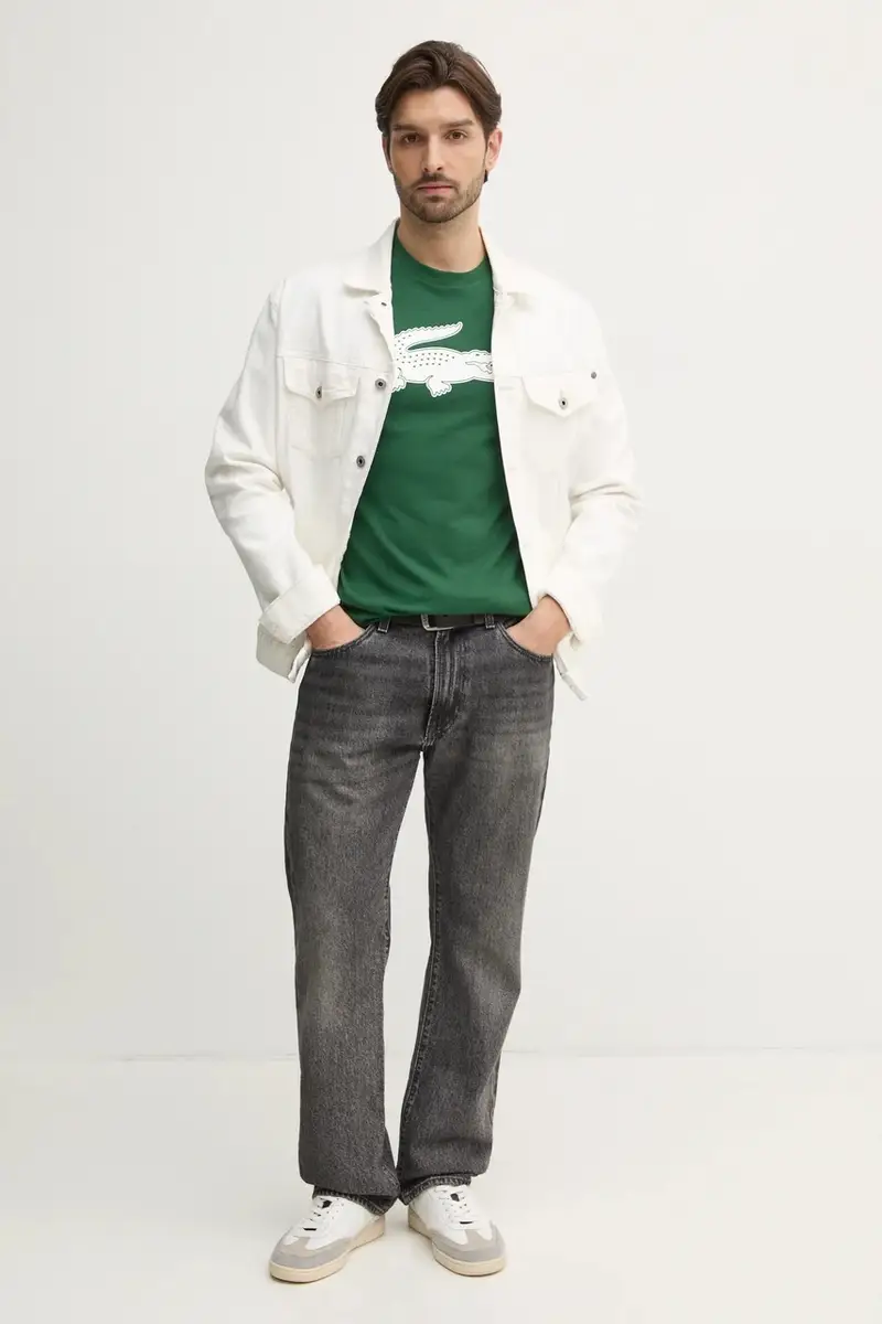 Lacoste T-shirt Uomo Verde 3427733 miniatura 2