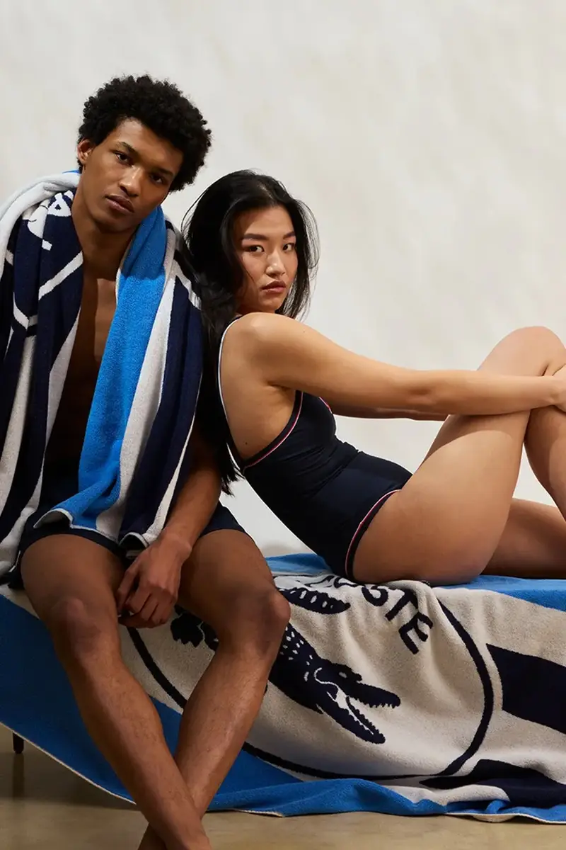 telo mare in cotone L BADGE Marine 90 x 160 cm colore blu miniatura 3