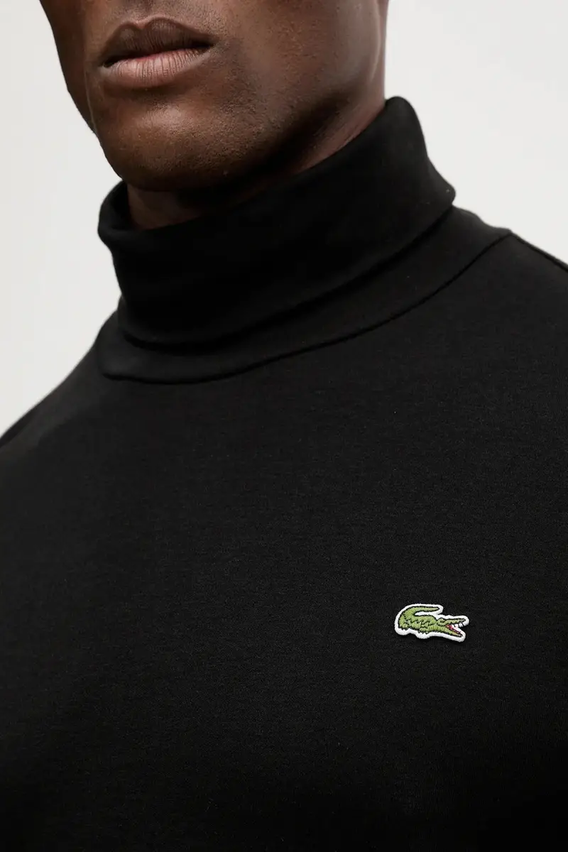 top a maniche lunghe in cotone colore blu navy UH2828 Nero miniatura 5