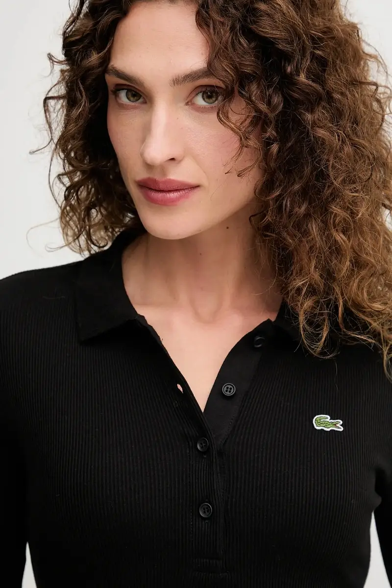 top a maniche lunghe in cotone colore nero DF5281 miniatura 4