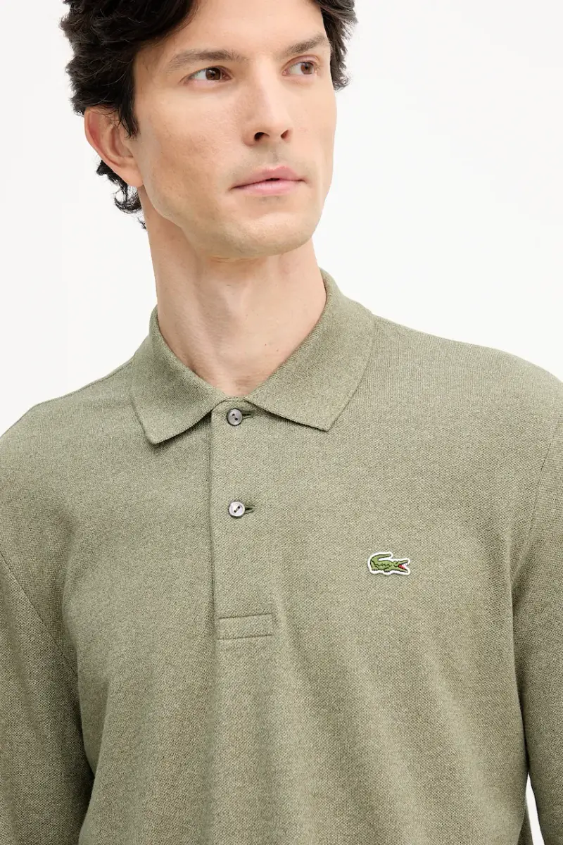 top a maniche lunghe in cotone colore verde L1313 miniatura 4