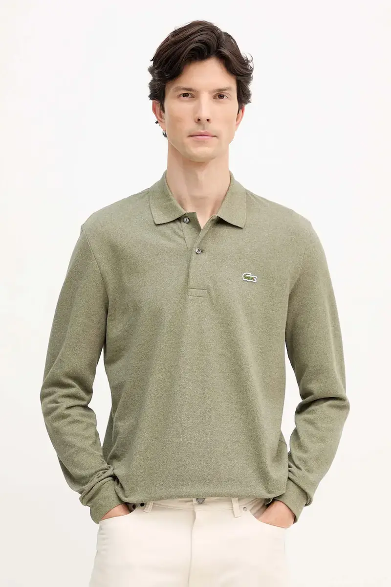 top a maniche lunghe in cotone colore verde L1313