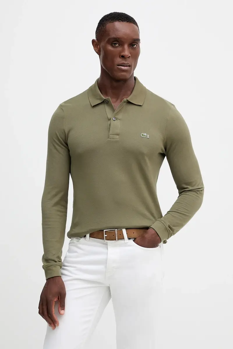 top a maniche lunghe in cotone colore verde PH4013