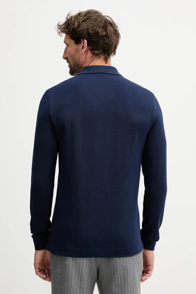 top a maniche lunghe in cotone colore verde PH4013 Blu navy miniatura 3