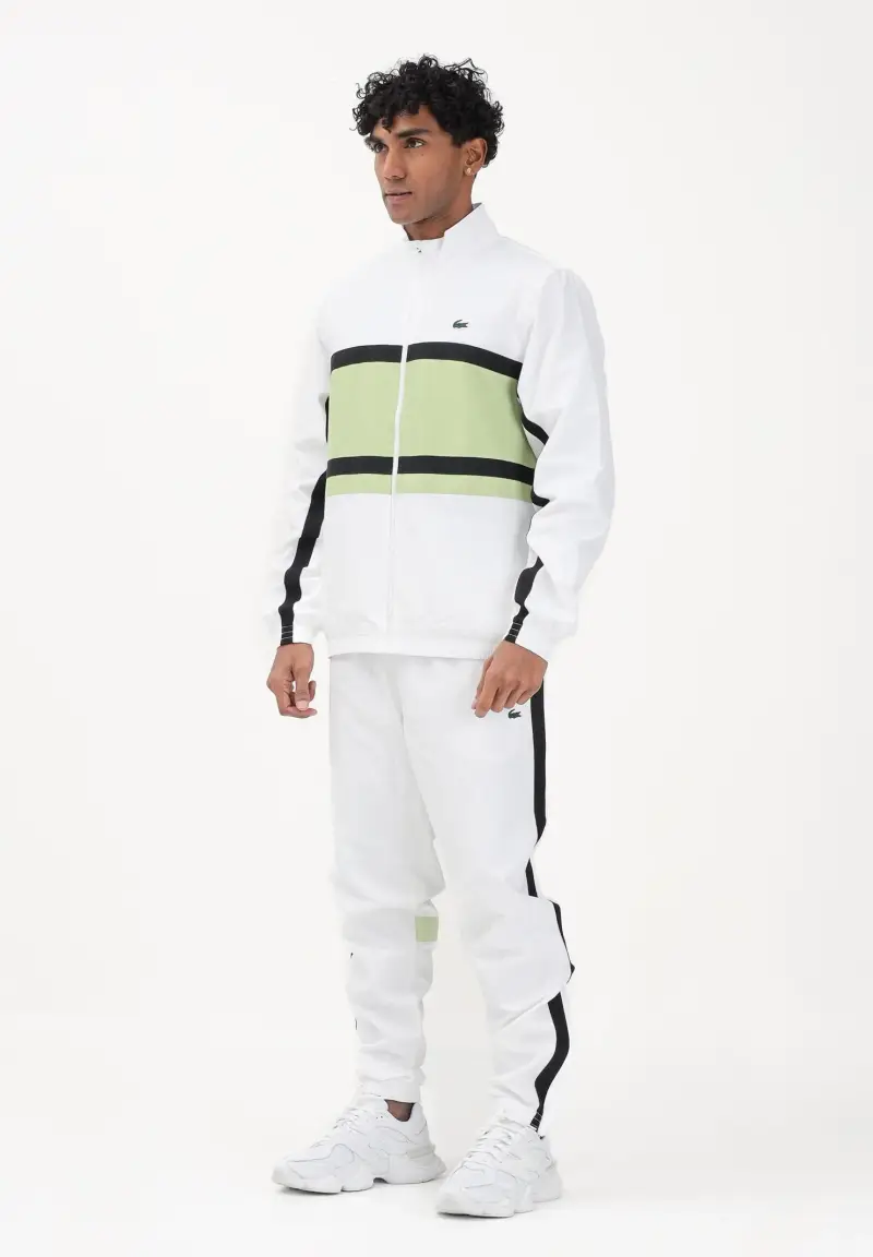 Tuta bianca da uomo con stampa