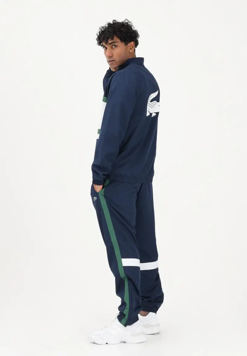 Tuta blu da uomo con stampa miniatura 2