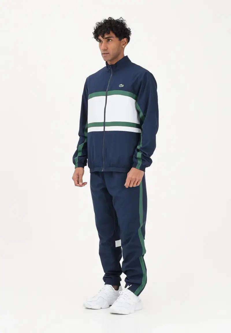 Tuta blu da uomo con stampa