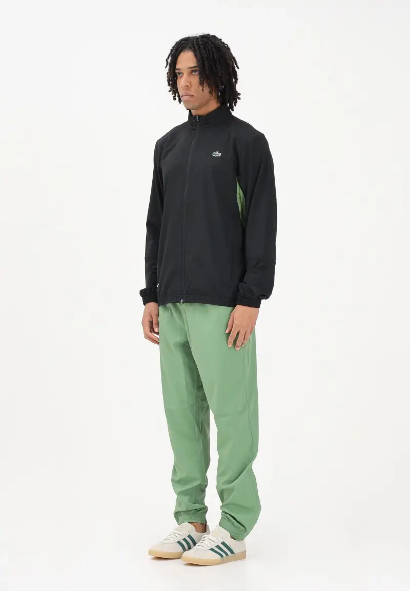 Tuta Lacoste Tennis x Daniil Medvedev nera e verde da uomo