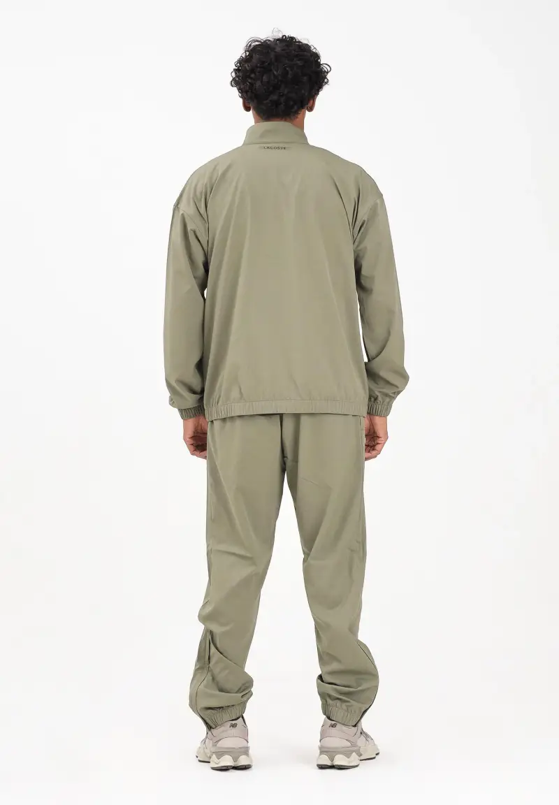 Tuta verde da uomo in taffetà miniatura 3