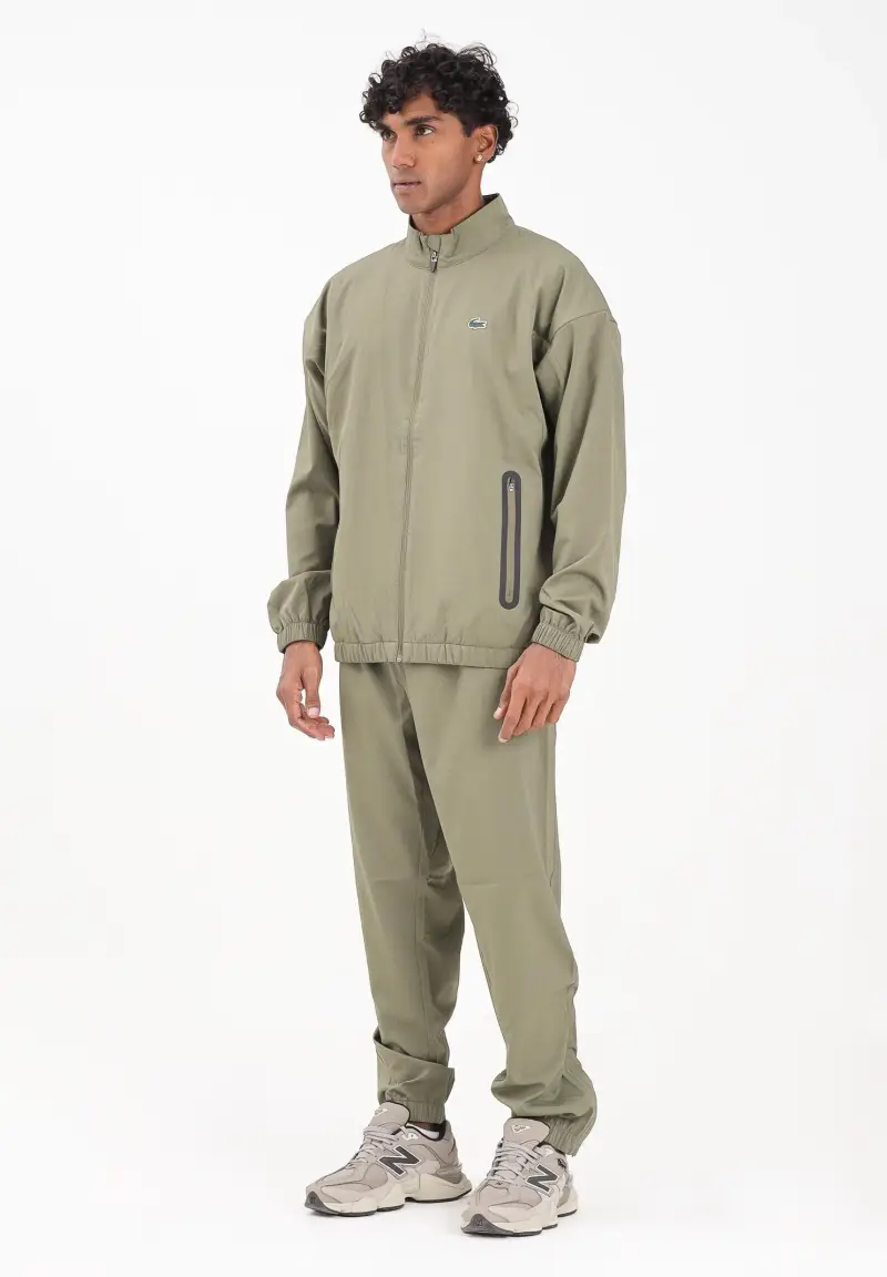 Tuta verde da uomo in taffetà