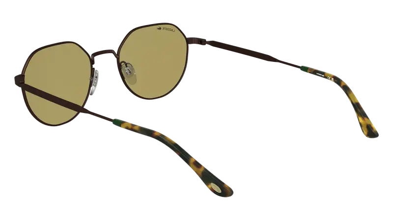 Lacoste Unisex L268S 210 Occhiali da sole Metallo Marrone Marrone Squadrata Normale miniatura 3