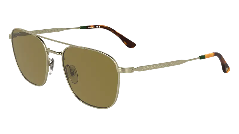 Lacoste Unisex L269S 710 Occhiali da sole Metallo Oro Marrone Squadrata Normale