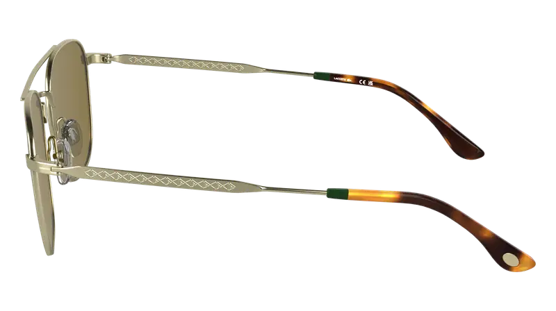 Lacoste Unisex L269S 710 Occhiali da sole Metallo Oro Marrone Squadrata Normale miniatura 2