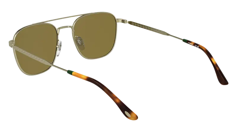 Lacoste Unisex L269S 710 Occhiali da sole Metallo Oro Marrone Squadrata Normale miniatura 3