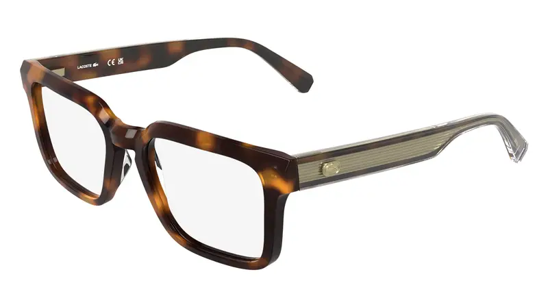 Unisex L4003 214 Montature da vista Acetato Havana Squadrata Normale