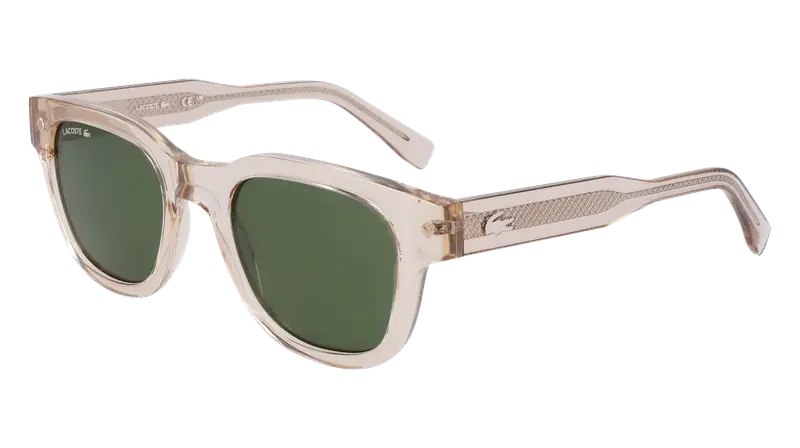 Lacoste Unisex L6023S 264 Occhiali da sole Bio-iniettato Beige Rotonda Normale Normale