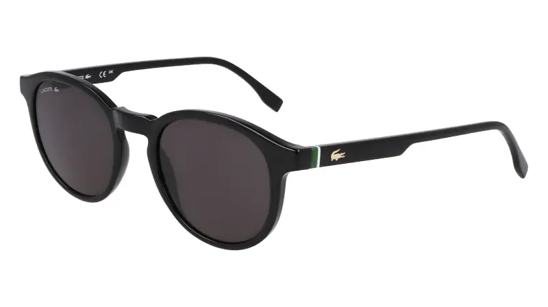 Unisex L6030S 001 Occhiali da sole Bio-iniettato Nero Rotonda Normale Normale