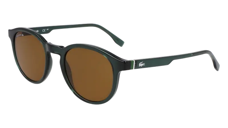 Lacoste Unisex L6030S 301 Occhiali da sole Bio-iniettato Verde  Rotonda Normale Normale