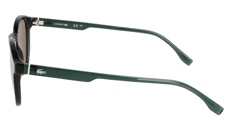 Lacoste Unisex L6030S 301 Occhiali da sole Bio-iniettato Verde Rotonda Normale Normale miniatura 3