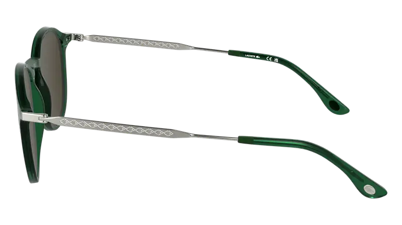 Lacoste Unisex L6061S 301 Occhiali da sole Bio-iniettato Verde Marrone Squadrata Normale miniatura 2
