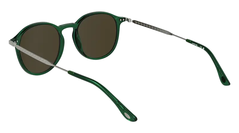 Lacoste Unisex L6061S 301 Occhiali da sole Bio-iniettato Verde Marrone Squadrata Normale miniatura 3