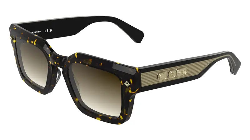 Unisex L6071S 230 Occhiali da sole Acetato Havana Marrone Squadrata Normale Sfumato