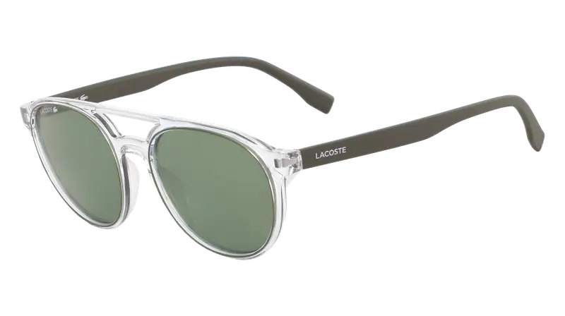Lacoste Unisex L881S 317 Occhiali da sole Iniettato Trasparente Verde Rotonda Normale Fotocromatiche