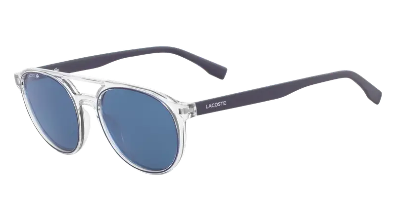 Lacoste Unisex L881S 424 Occhiali da sole Iniettato Trasparente Blu Rotonda Normale Fotocromatiche