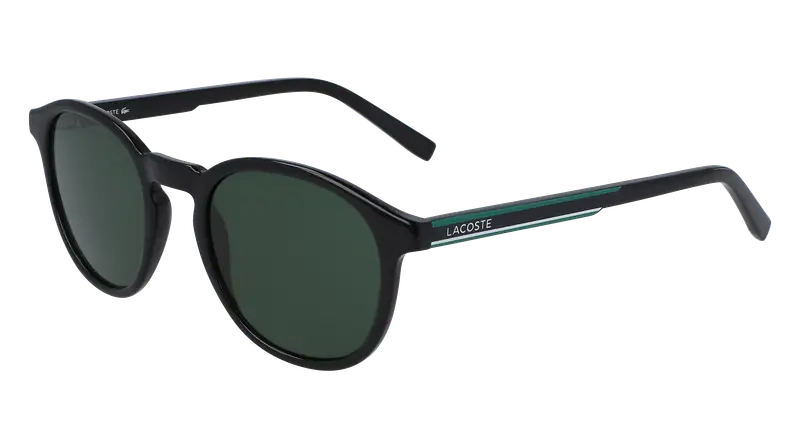 Lacoste Unisex L916S 001 Occhiali da sole Iniettato Nero Verde Rotonda Normale Fotocromatiche
