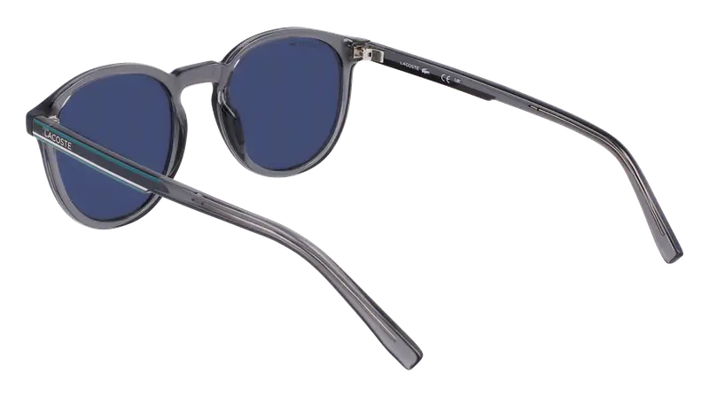 Lacoste Unisex L916S 038 Occhiali da sole Iniettato Grigio Blu Rotonda Normale Fotocromatiche miniatura 2