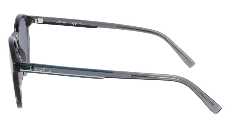 Lacoste Unisex L916S 038 Occhiali da sole Iniettato Grigio Blu Rotonda Normale Fotocromatiche miniatura 3