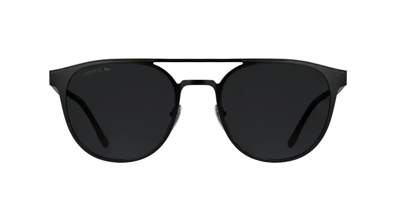 Unisex Lacoste L275S 002 Occhiali da sole Metallo Nero Grigio Rotonda Normale miniatura 2