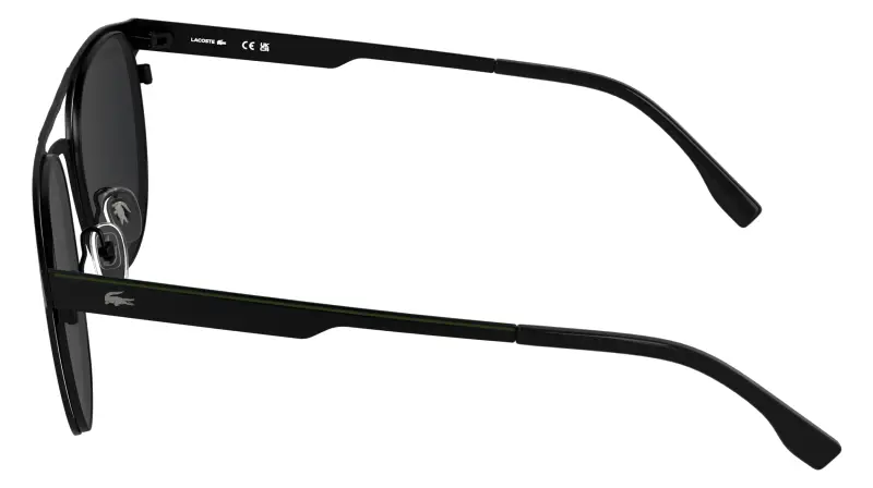 Unisex Lacoste L275S 002 Occhiali da sole Metallo Nero Grigio Rotonda Normale miniatura 3