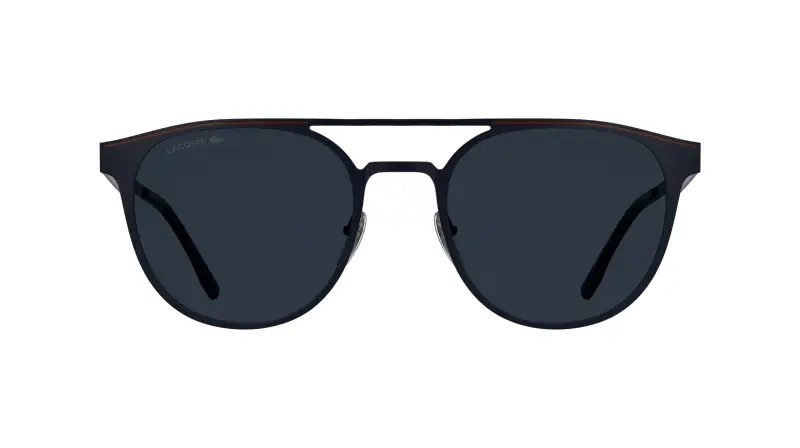 Unisex Lacoste L275S 424 Occhiali da sole Metallo Blu Blu Rotonda Normale miniatura 2