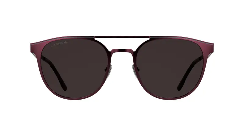 Unisex Lacoste L275S 601 Occhiali da sole Metallo Bordeaux Rosso Rotonda Normale miniatura 2