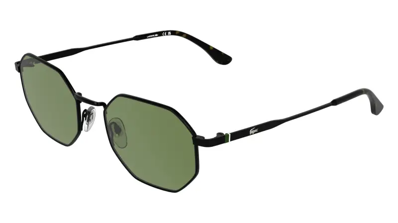 Unisex Lacoste L280S 001 Occhiali da sole Metallo Nero Squadrata Normale